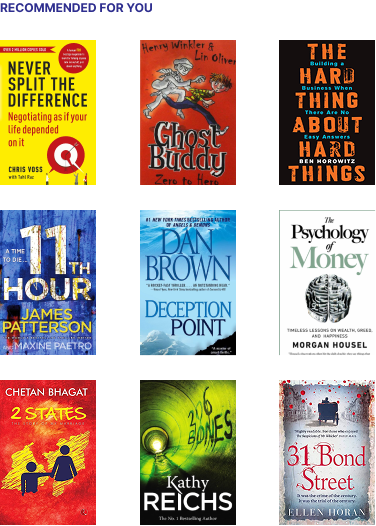 BookR recommended books screen